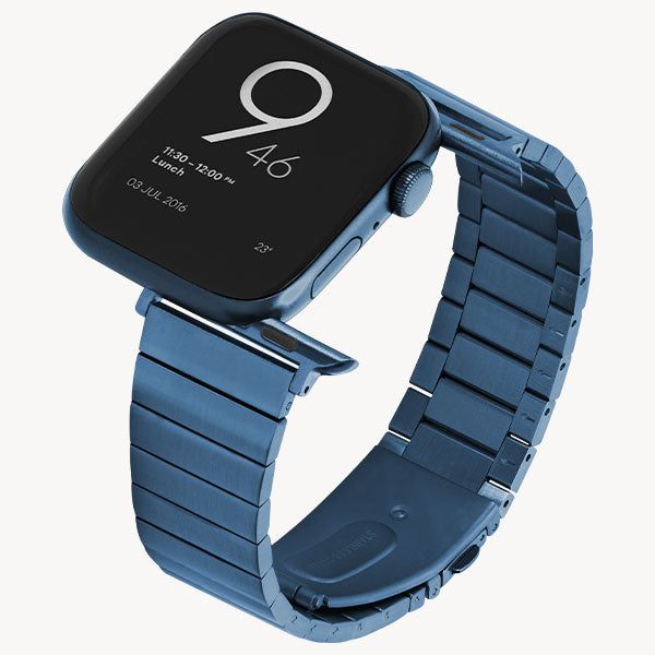 Laimer Apple Watch Band aus Edelstahl Blau